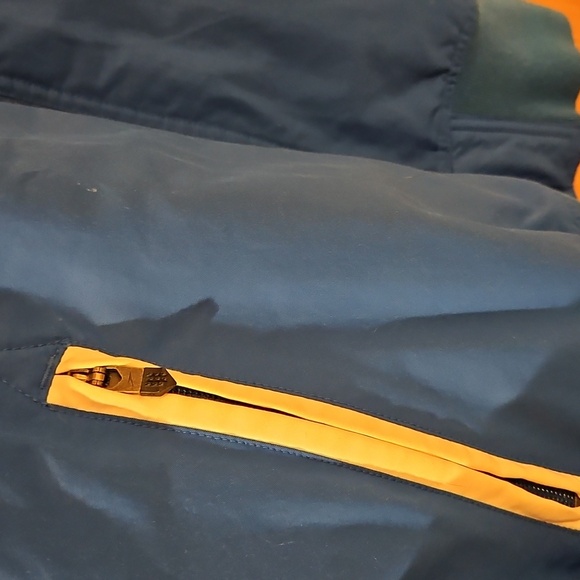 Beautiful bright blue vintage speedo bomber jacket coat Sz.L zipper pockets - Picture 3 of 13